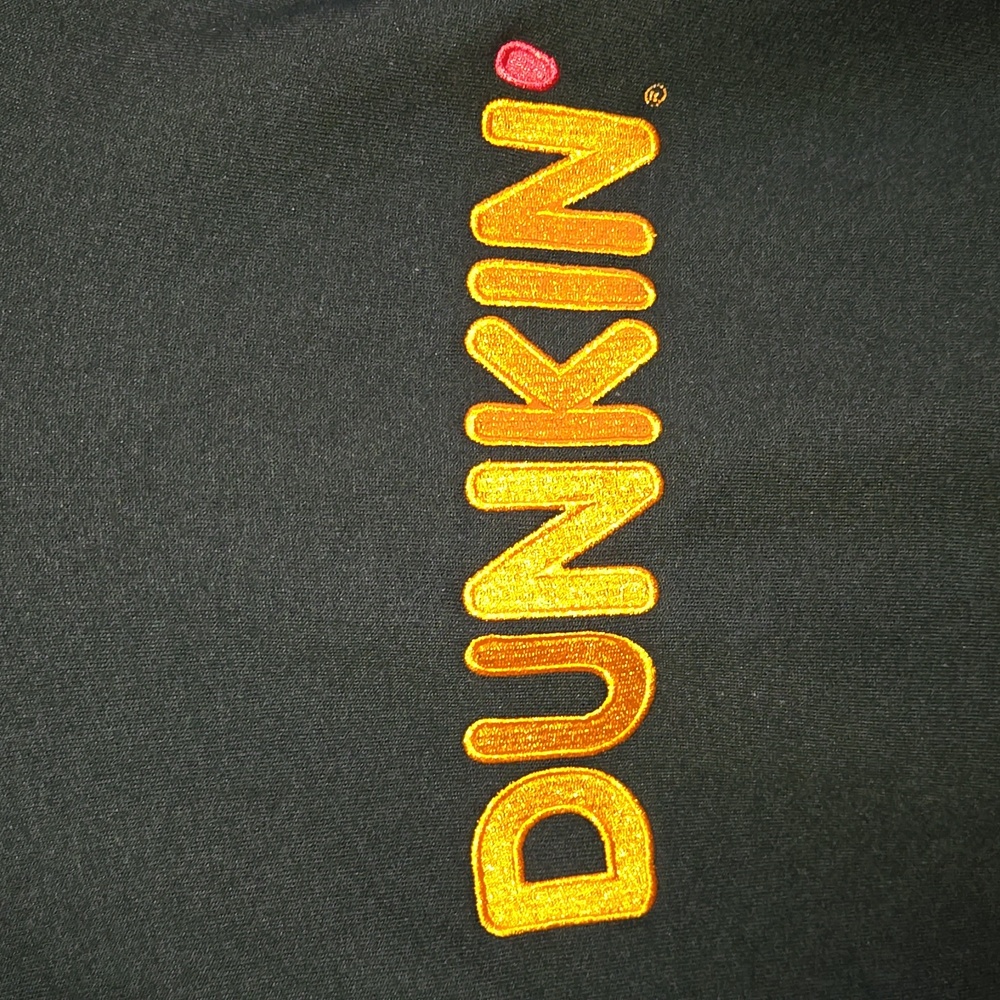 Champion Dunkin Donuts orange embroidered black hoodie size Large NEW - Picture 4 of 5